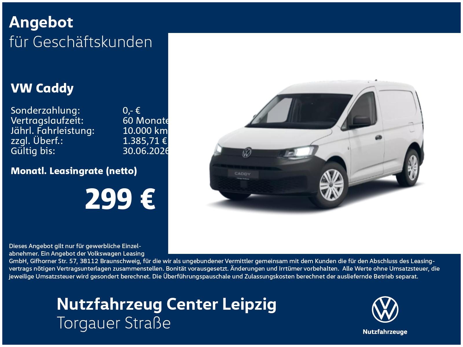 Volkswagen Caddy Cargo 2.0 l TDI 90 kW Preisvorteil 4432€