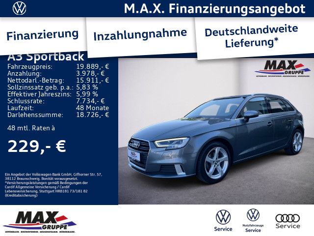 A3 Sportback 35 TFSI SPORT LED+PDC+NAVI+AHK+LM17