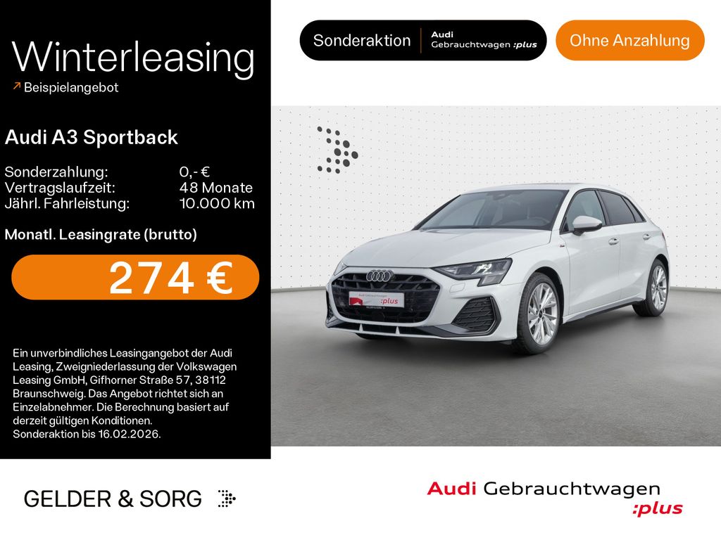 A3 Sportback 35 TDI S line LED*RFK*Virtual*Sound
