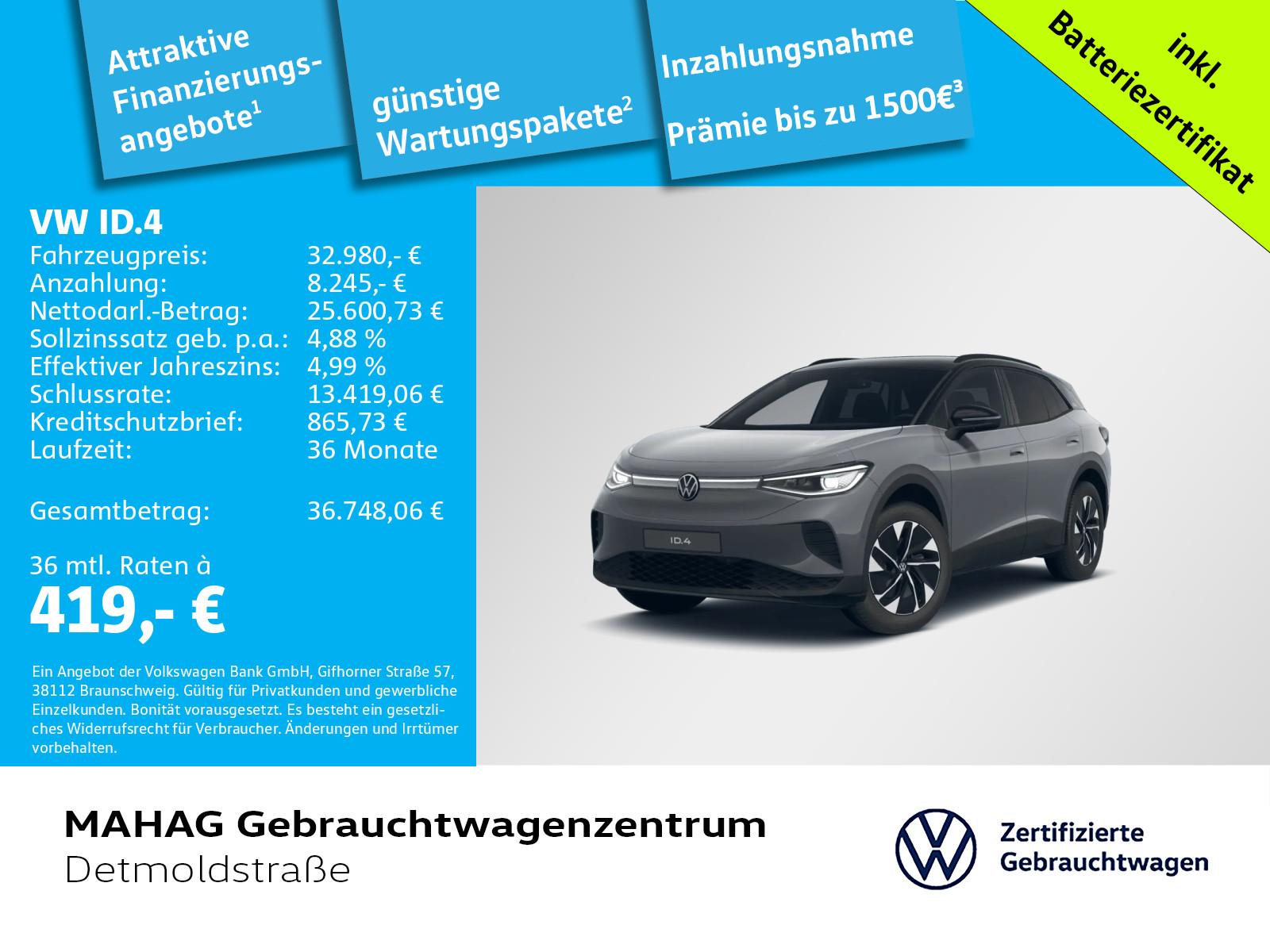 Volkswagen ID.4 Goal 125 kW IQ.Light Navi ParkAssistPlus Re