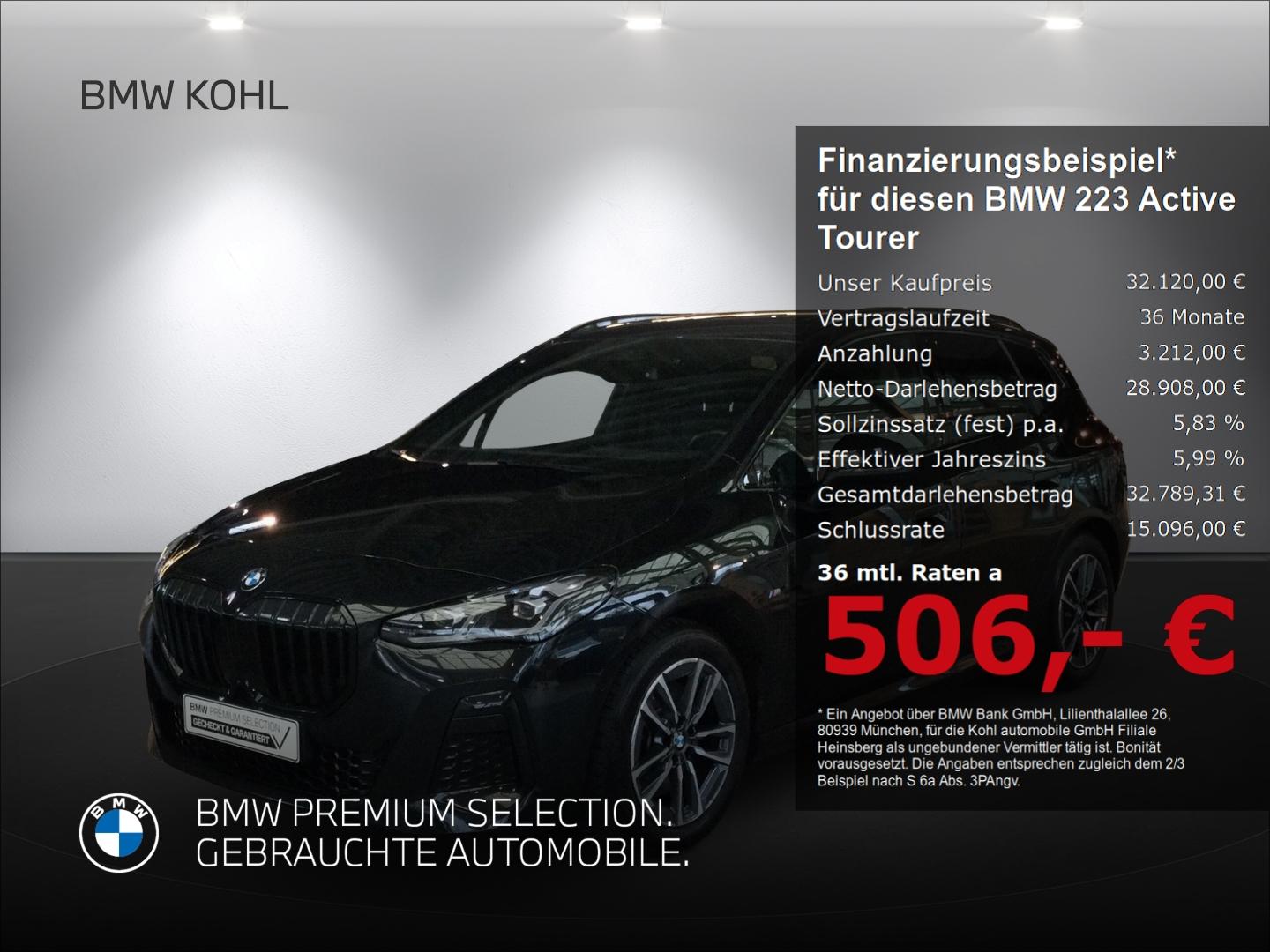 BMW 223 Active Tourer i M Sport Anhängerkupplung Hea