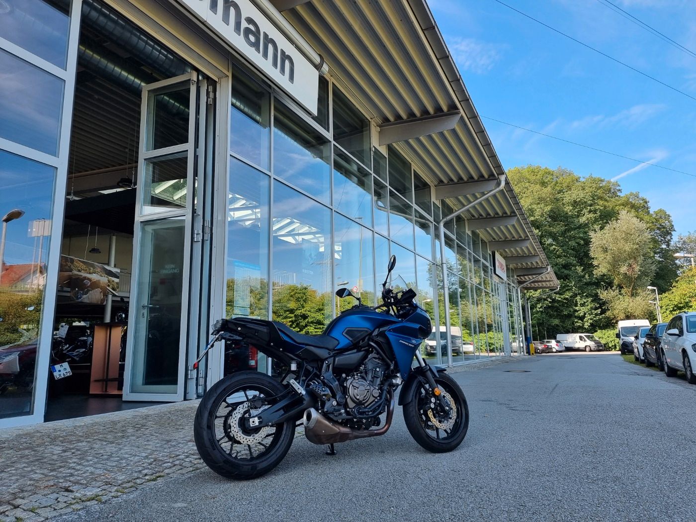 Fahrzeugabbildung Yamaha Tracer 700 kurzer KZH Seitenständervergrößerung