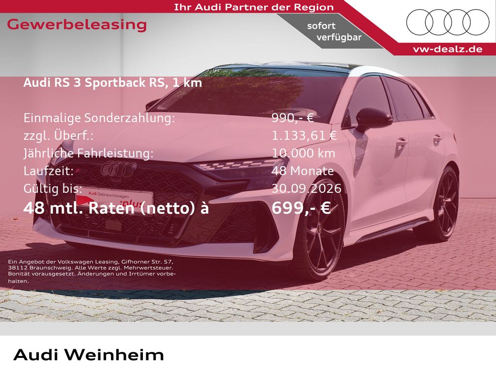 Audi RS 3 Sportback S tronic Klima NAVI PANO MATRIX
