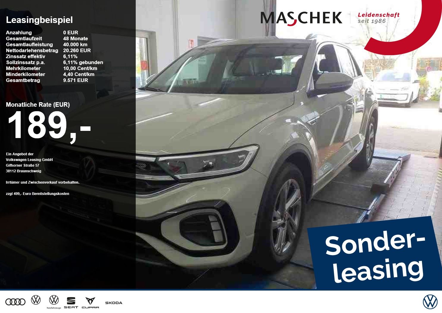 Volkswagen T-Roc R-Line 1.0 TSI Sonderleasing LED Sitzh LM1