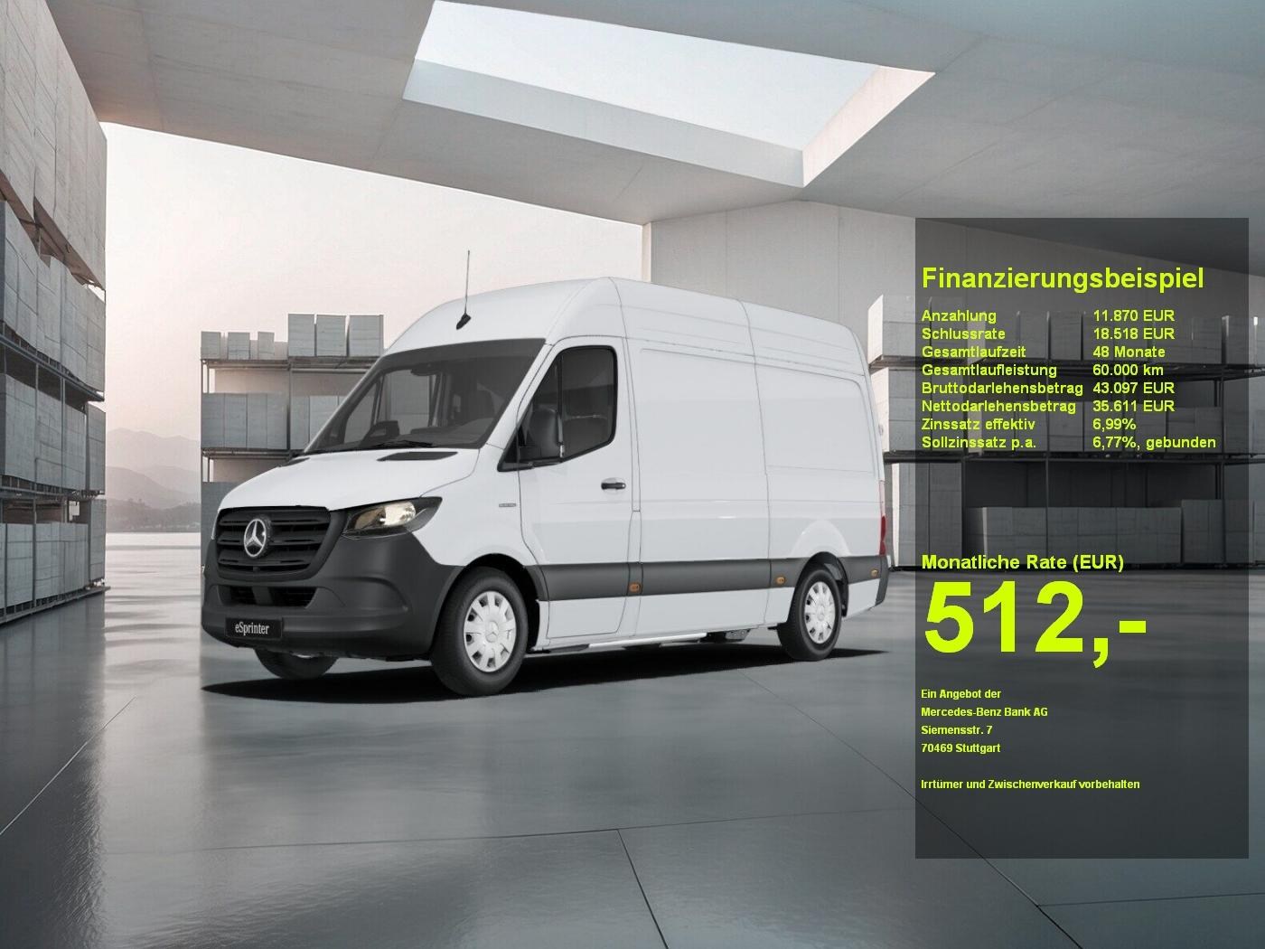 Mercedes-Benz e Sprinter 320 Kasten PRO L2H2 eSprinter DC115.k