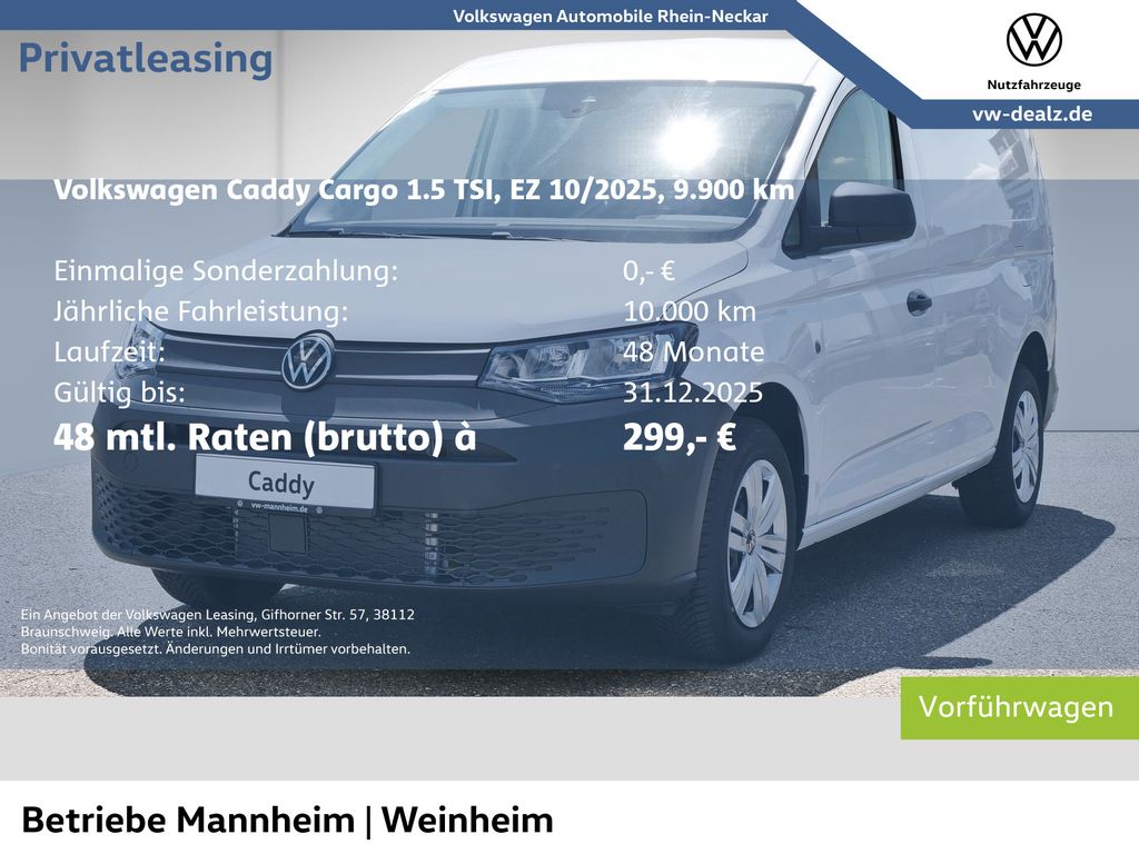 Caddy Cargo Maxi 1.5 TSI EU6 AHK GJ Klima PDC AP