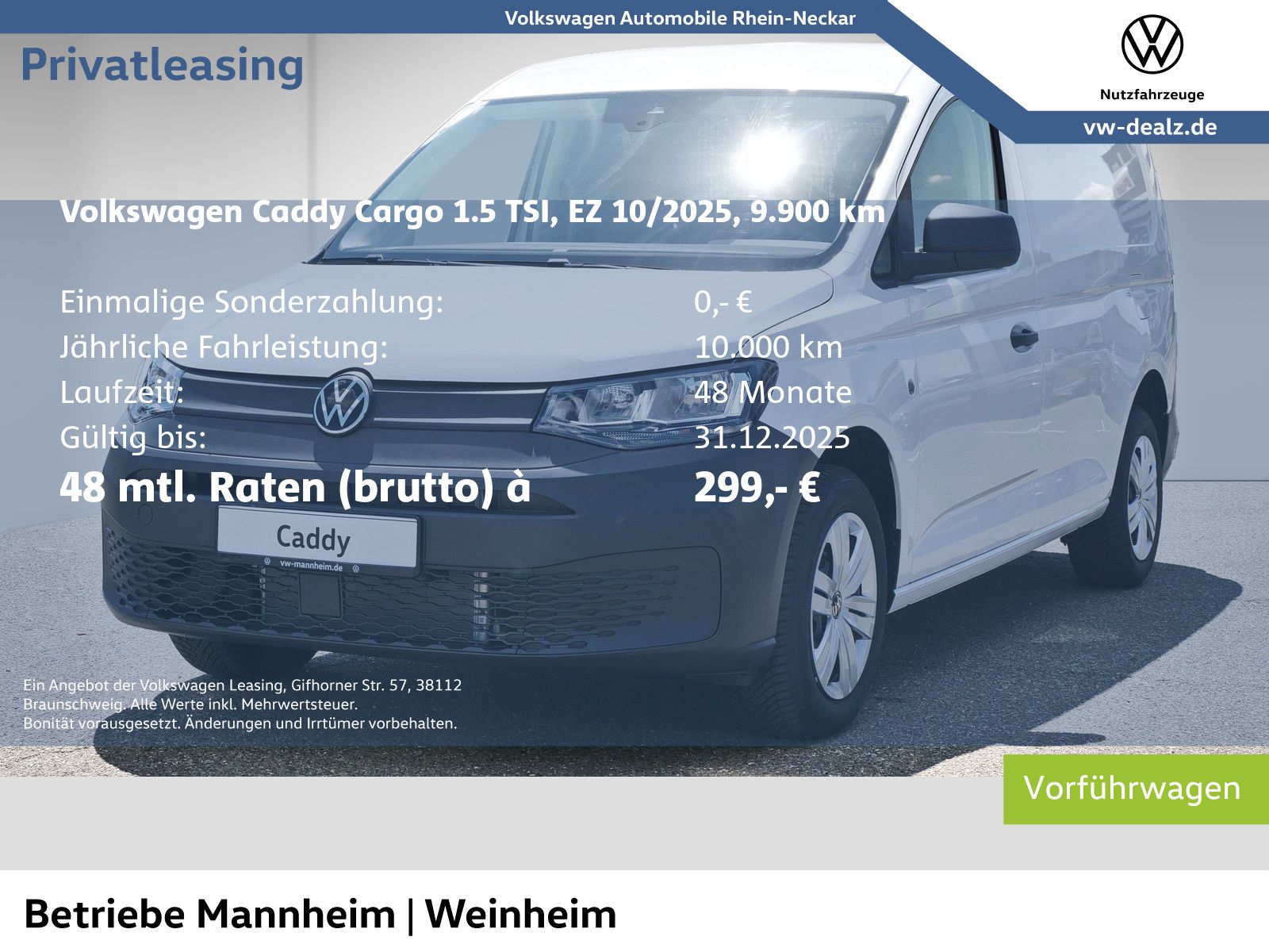 Volkswagen Caddy Cargo Maxi 1.5 TSI EU6 AHK GJ Klima PDC AP