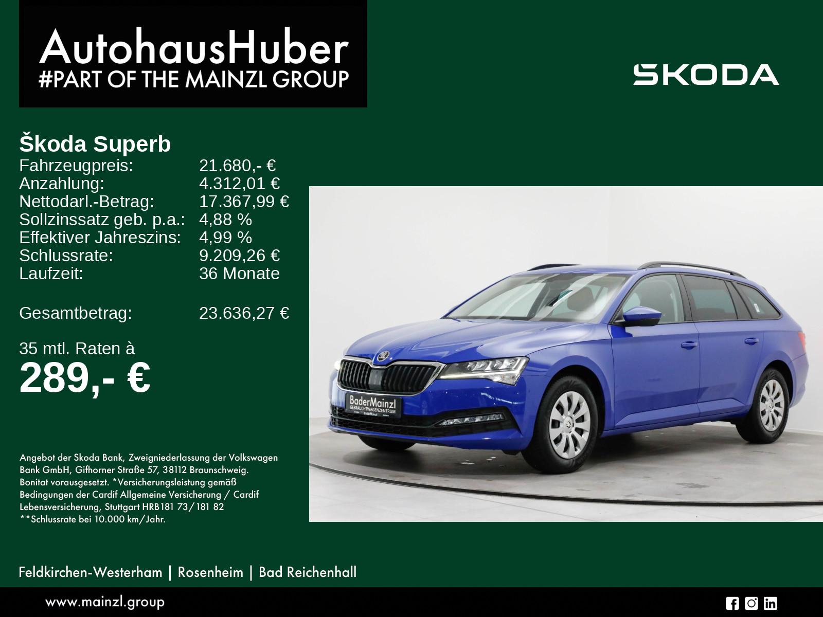 Skoda Superb Combi 1.5 TSI DSG Active Navi PDC Virtual