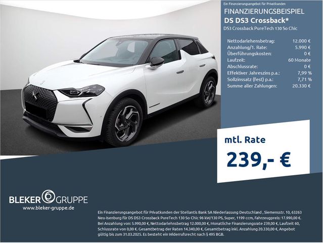 DS Automobiles DS3 Crossback PureTech 130 So Chic