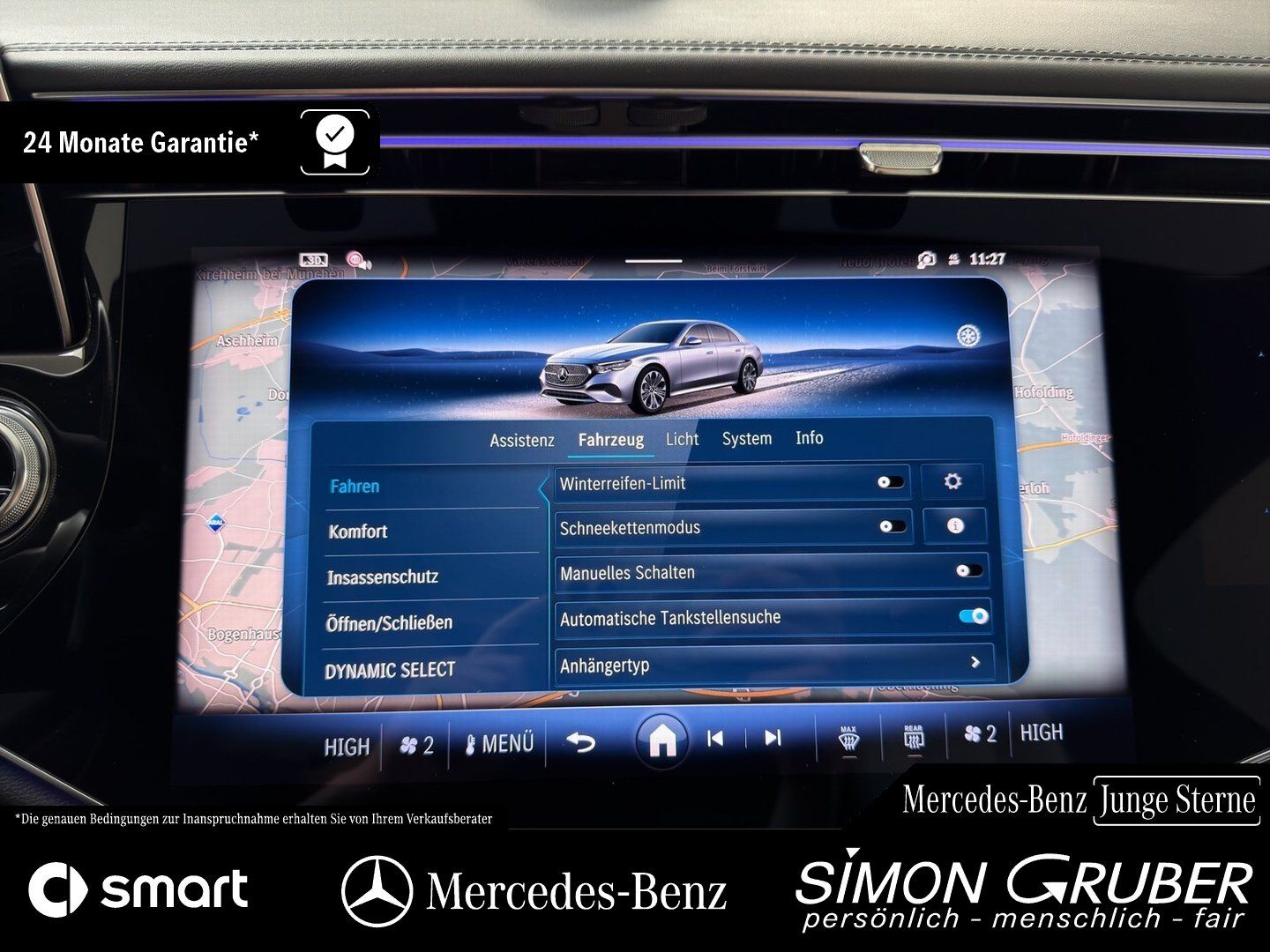 Fahrzeugabbildung Mercedes-Benz E 400 e 4M AMG Pano Airmatic Superscreen Nappa