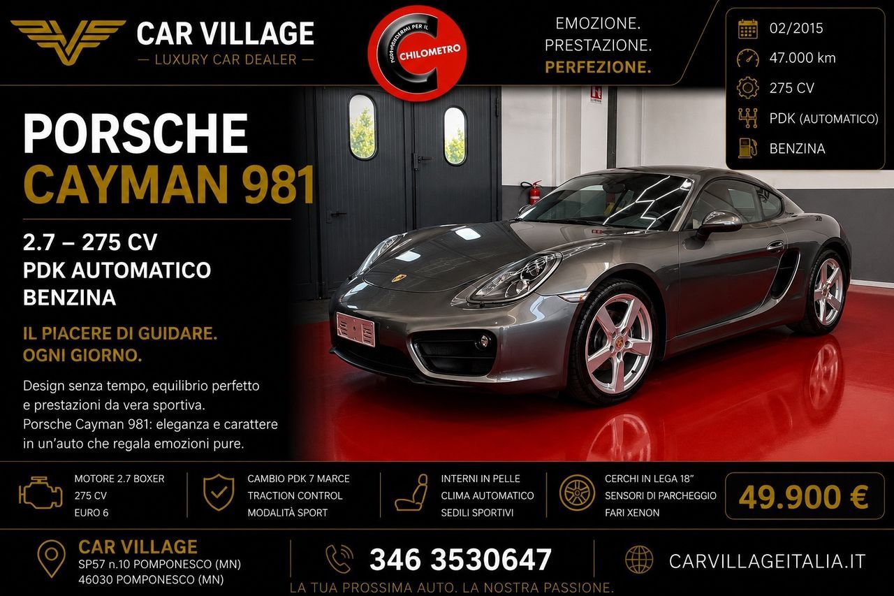 PORSCHE Porsche Cayman 2.7pdk
