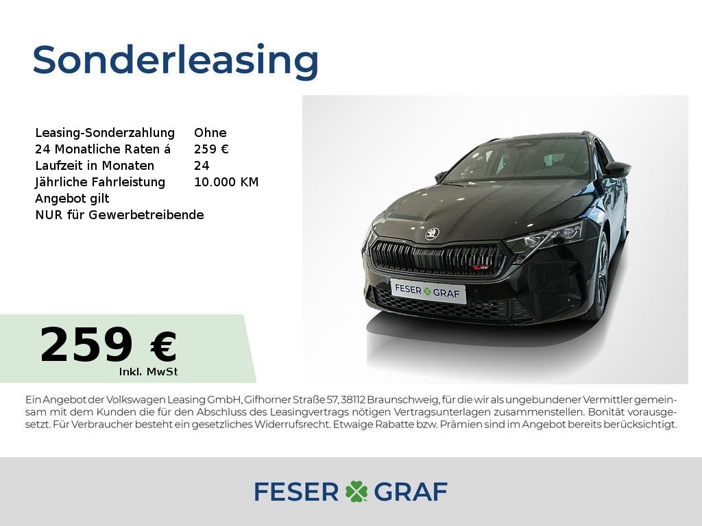 Abbildung Leasingangebot Skoda Octavia Combi RS 2,0 TSI DSG - AHK,NAVI,MATRIX