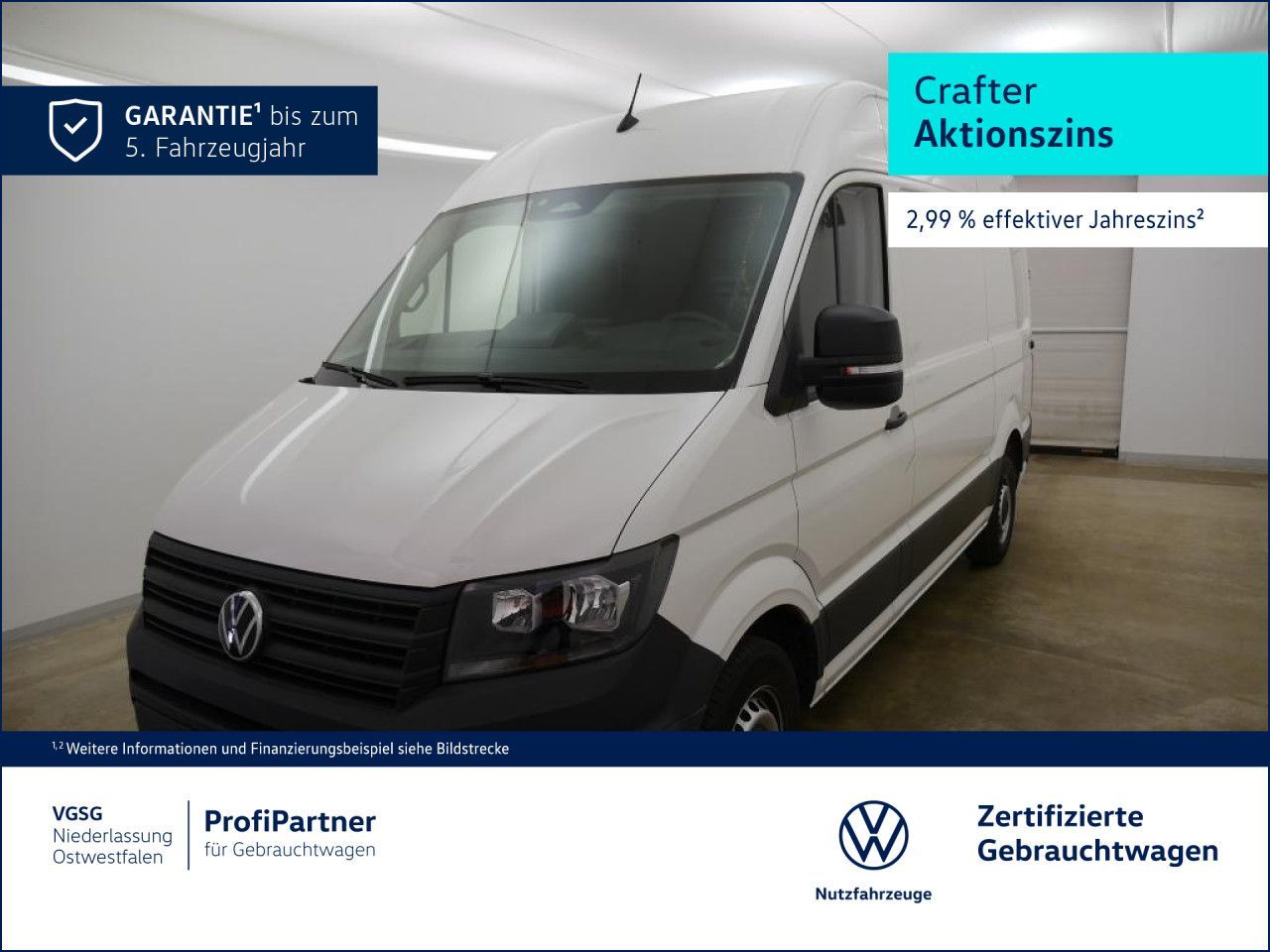 Volkswagen Crafter Kasten Mittel Vorb. AHK Navi ParkAssist