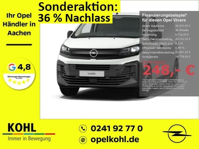 Opel Vivaro Kasten M 1.5 D EU6d-T Rückfahrk. SHZ AHK