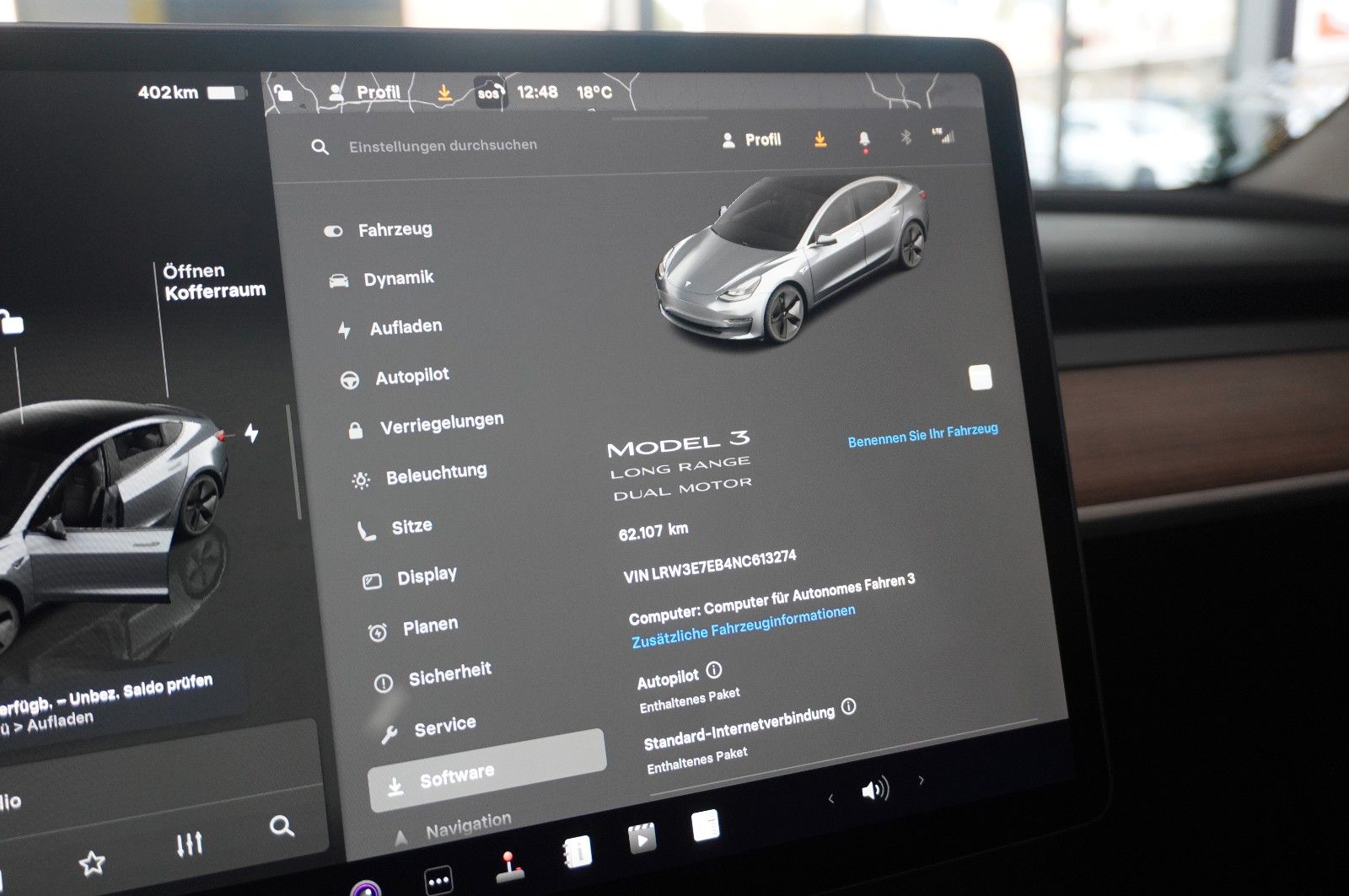 Fahrzeugabbildung Tesla Model 3 LONGRANGE DUAL-MOTOR NAVI/KAMERA/SH/PANO