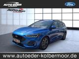 Ford Focus ST-Line Sportpaket Bluetooth Navi LED - mit Benzin-Antrieb: Blau, Kombi, mit Klimaanlage, Sportpaket