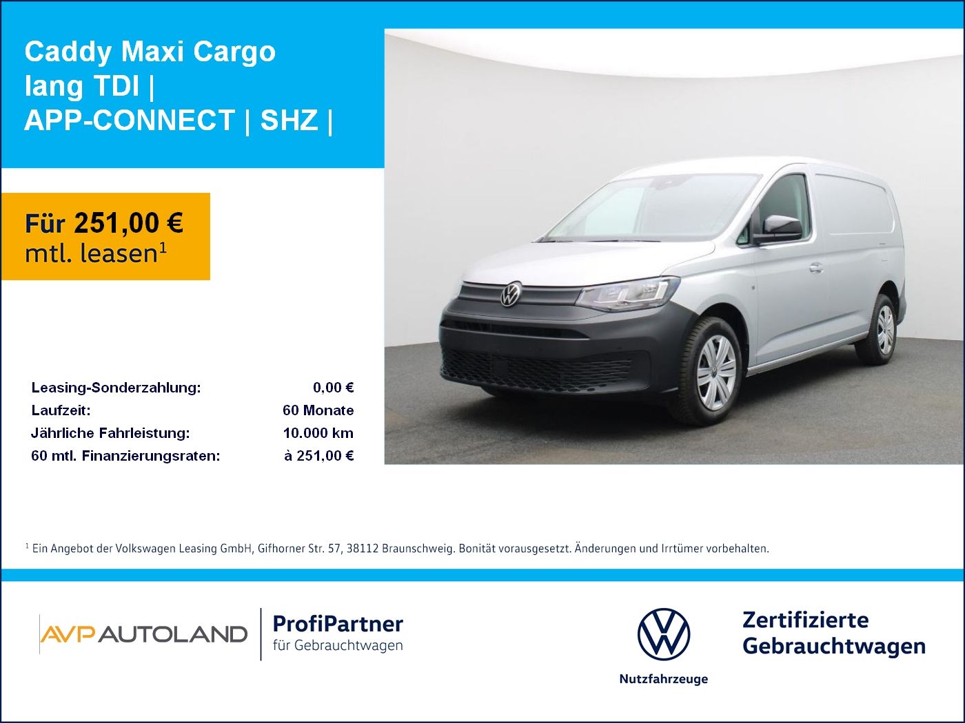 Volkswagen Caddy Maxi Cargo lang TDI | APP-CONNECT | SHZ |