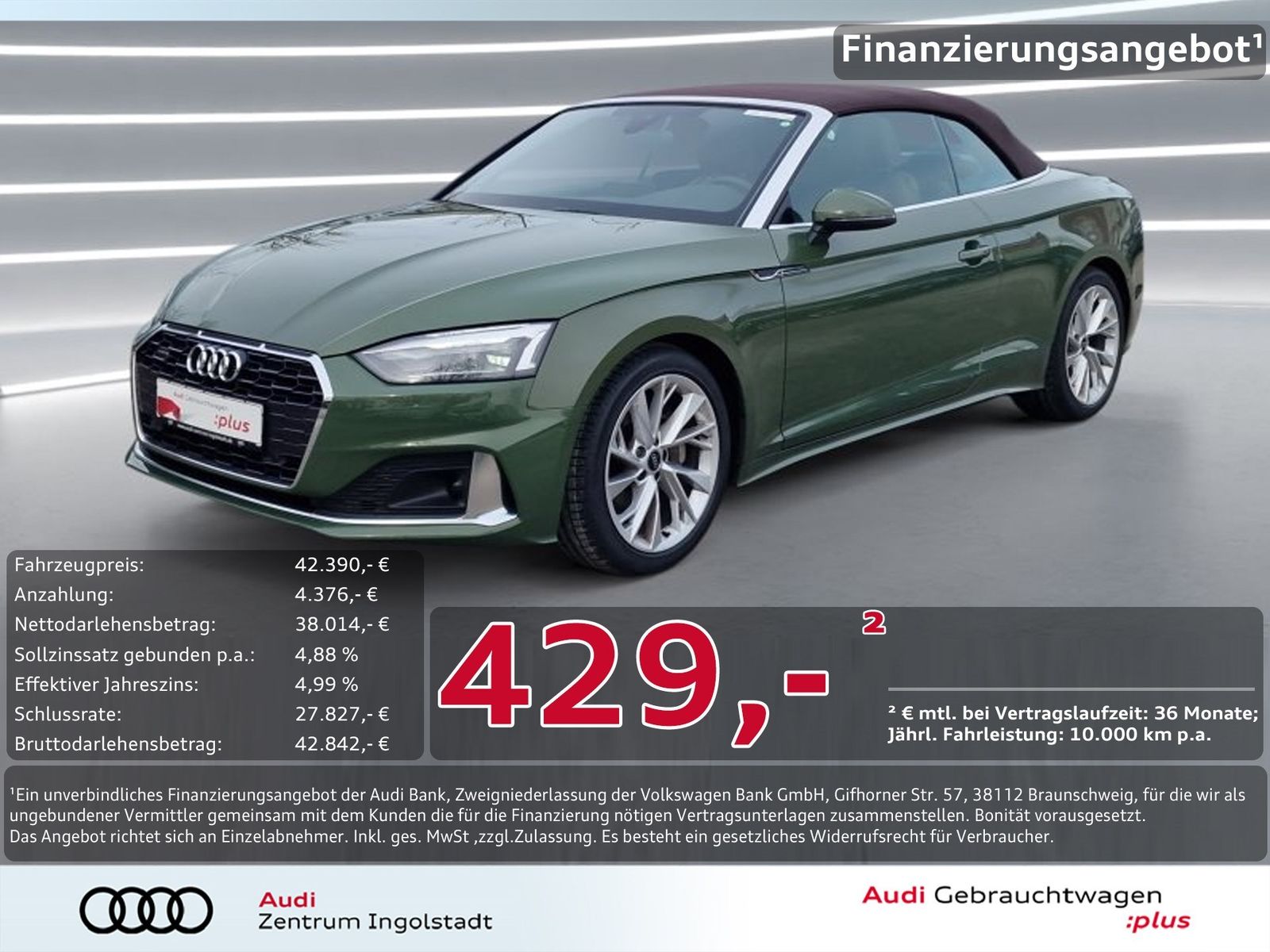 Audi A5 Cabrio 40 TDI qu S-Sitze LED MASSAGE advanced