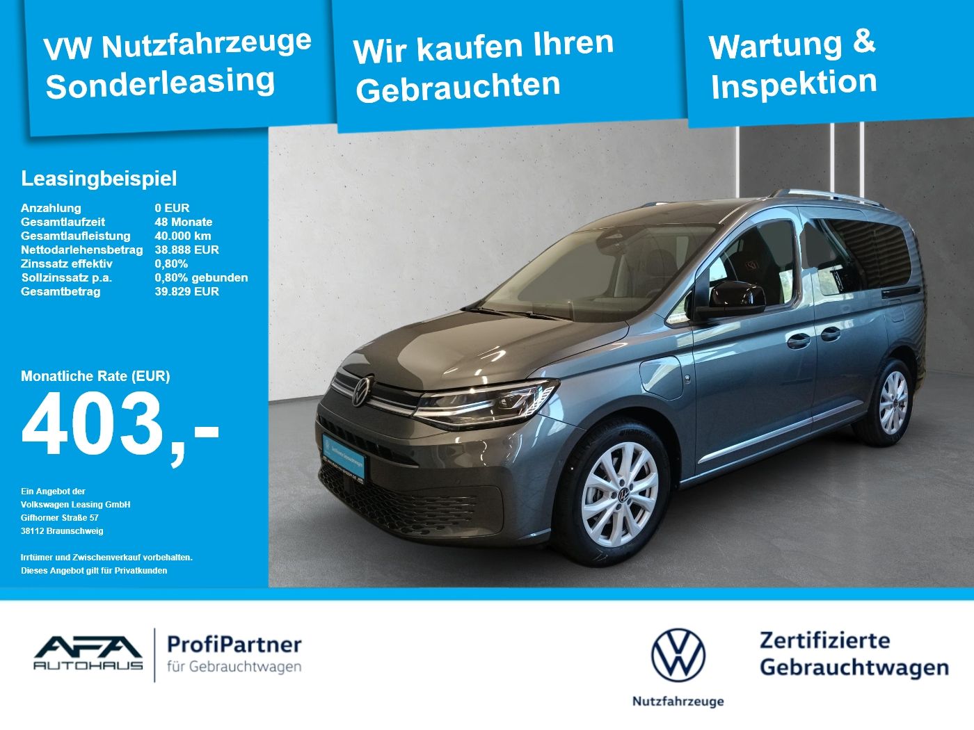Volkswagen Caddy 1.5 TSI eHybrid Style DSG LED*Navi*AHK*RFK