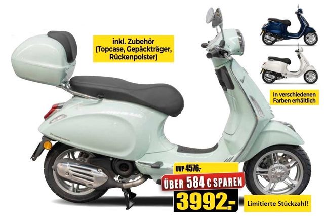 Vespa Primavera 50 mit viel Zubehör