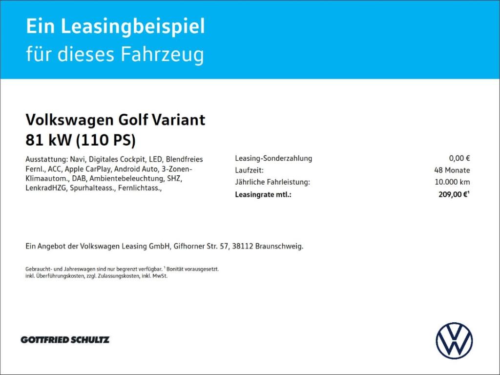Volkswagen Golf Variant Active TSI LED Navi Sitzhzg, миниатюра 2
