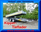 Möslein  13 t Tandem 3- Seitenkipper Tieflader-- Neufahr - Tieflader Tandem
