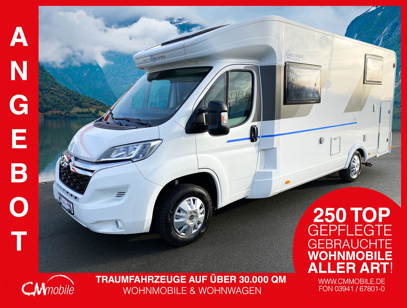 Sun Living
 S 70 SL - Hub&Einzelbetten - Garage -
