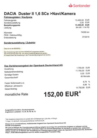 Fahrzeugabbildung Dacia Duster II 1,6 SCe Prestige >NAV/KAM/PDC<