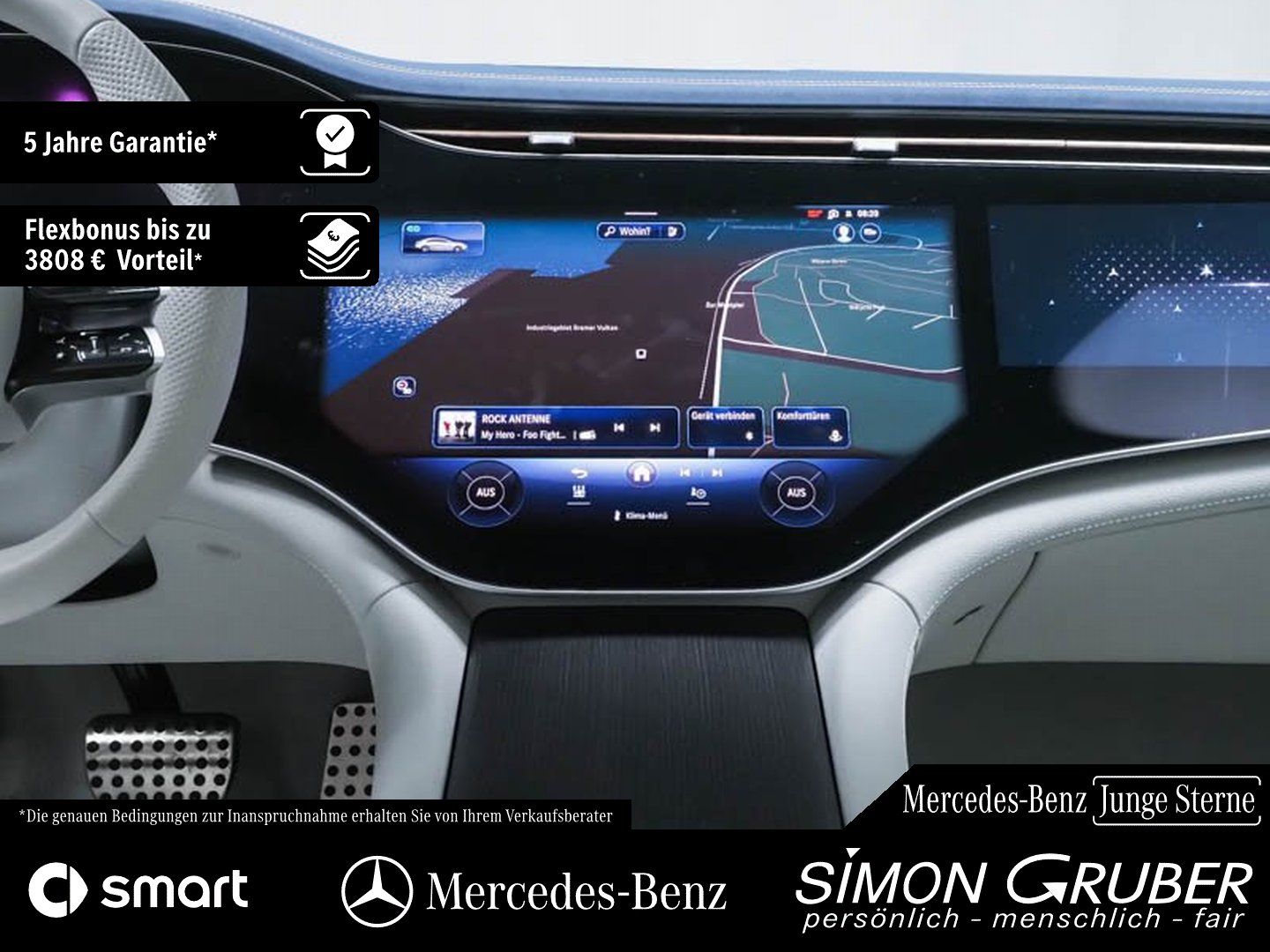Fahrzeugabbildung Mercedes-Benz EQE 500 4M AMG Pano Leder Airmatic HUD Burm3D