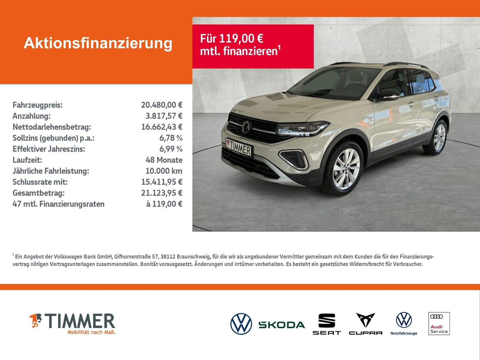Volkswagen T-Cross 1.0 TSI GOAL+IQ.LIGHT+ACC+RKAM+CARPLAY imagem 2