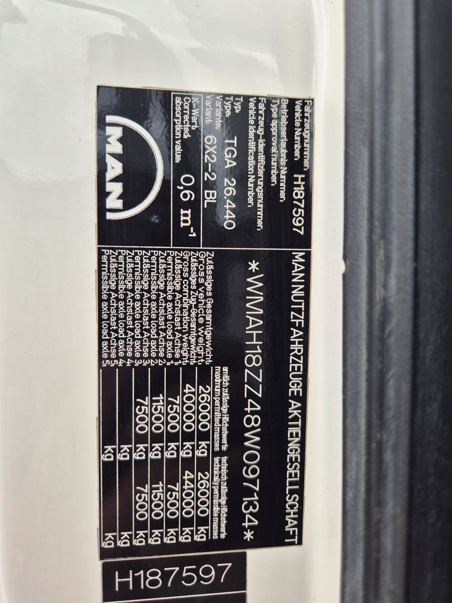 Fahrzeugabbildung MAN TGA 26.440 6x2-2 BL Meiller RK 20.70 Bett