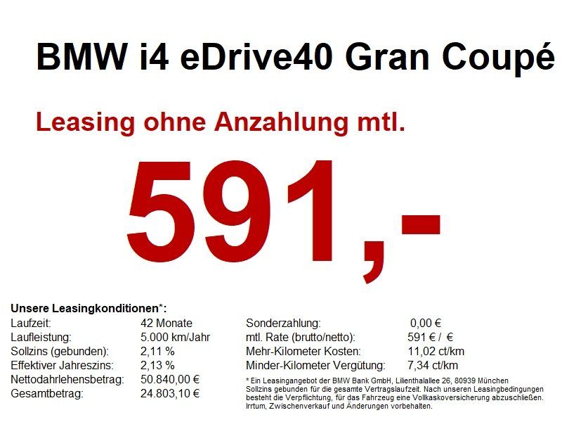 BMW i4 eDrive40 Gran Coupé M Sportpaket *INNOPAKET*