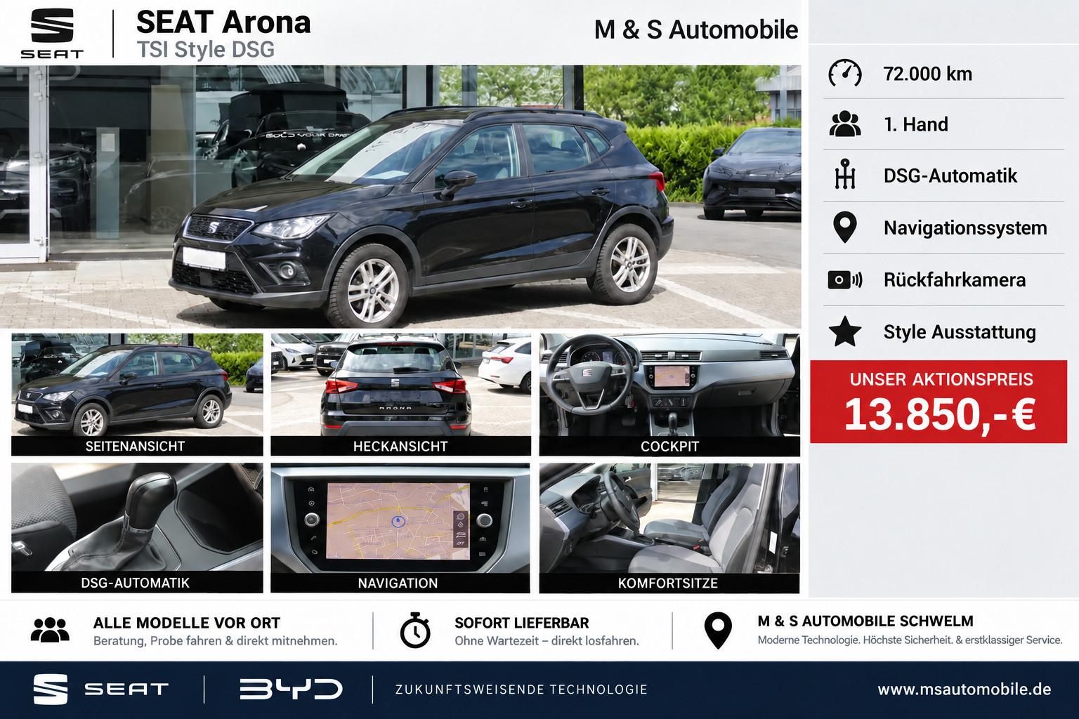 Seat Arona TSI Style DSG  *1.Hand-Automatik-Navi-Cam*