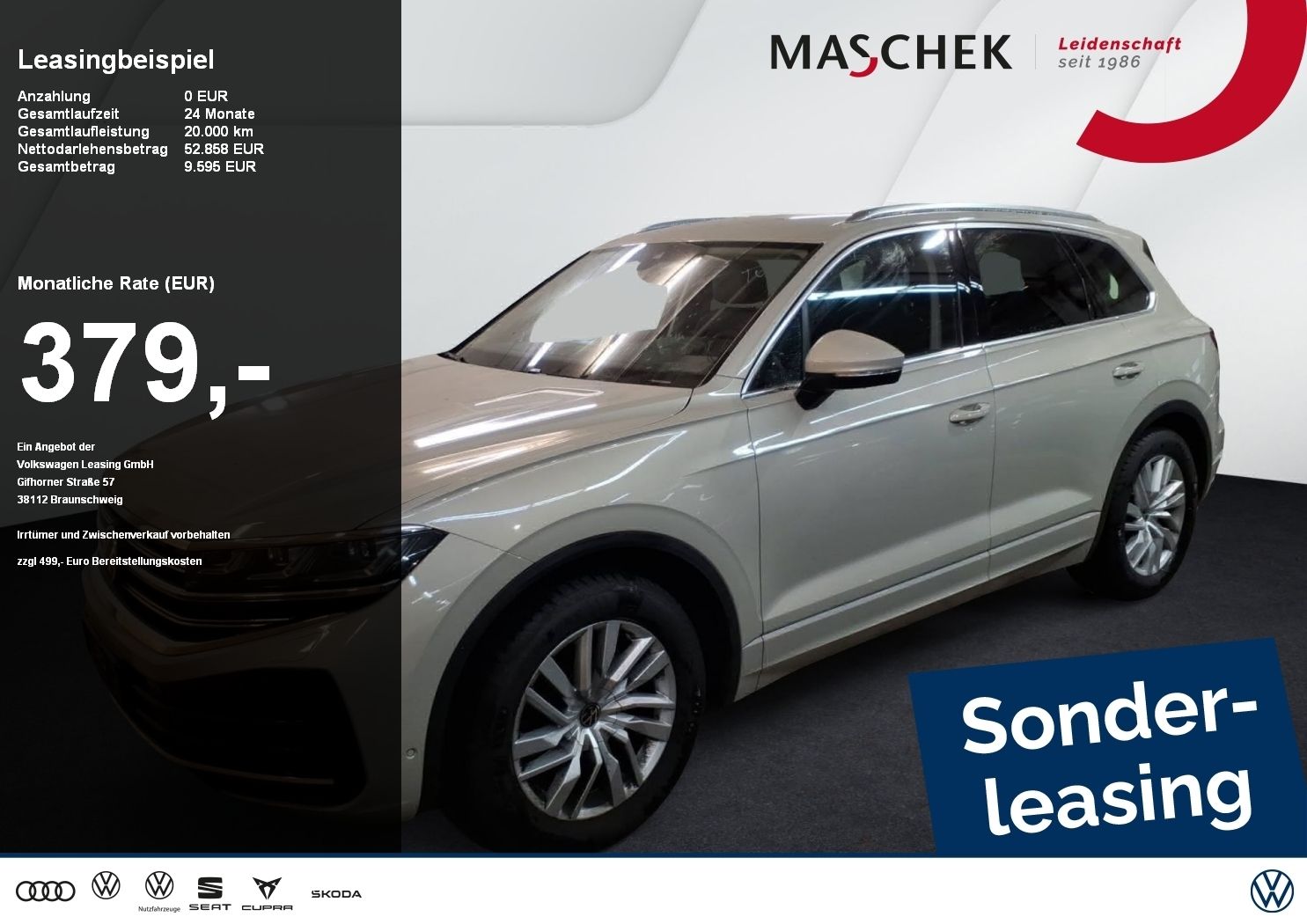 VW Touareg Elegance 3.0 TDI Sonderleasing! Luftfwk