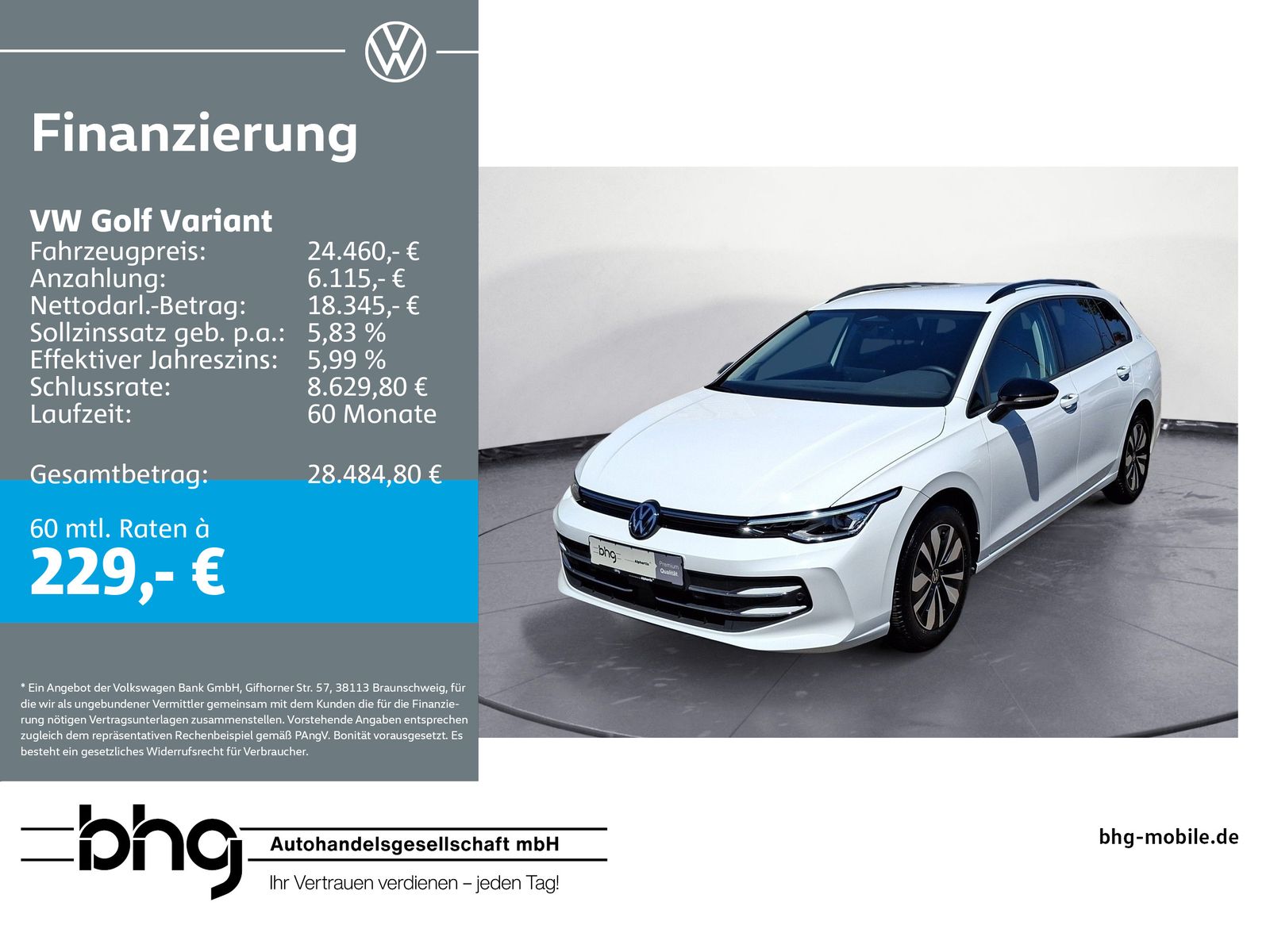Volkswagen Golf Variant 1.5 TSI OPF Goal AHK TravelAssist N