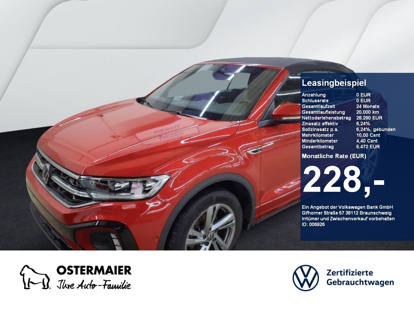 Volkswagen T-Roc Cabriolet R-LINE 1.5TSI 150PS DSG NP.49T A