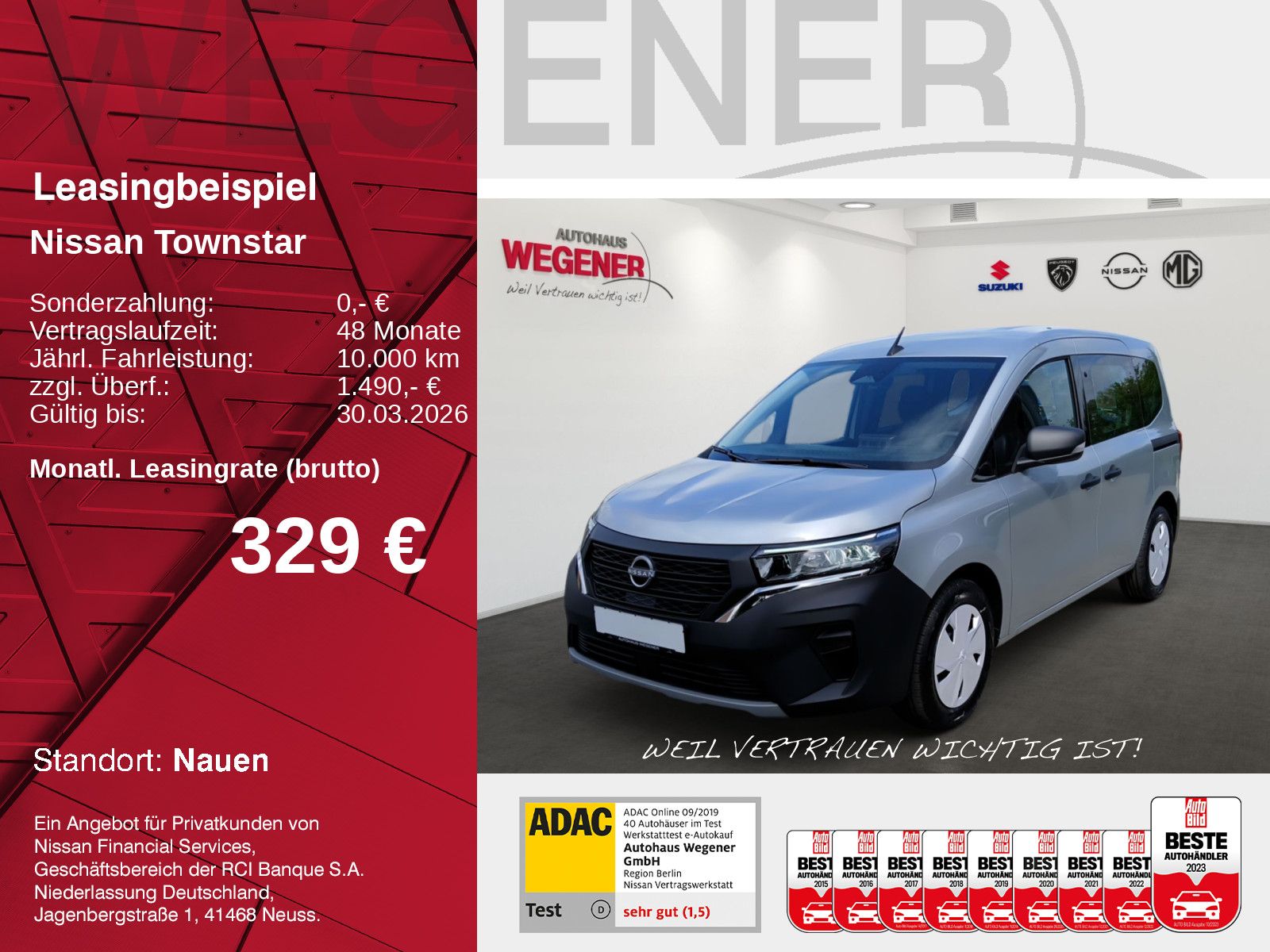 Nissan Townstar Kombi ACENTA AT L1 *LED Tempomat PDC-hi