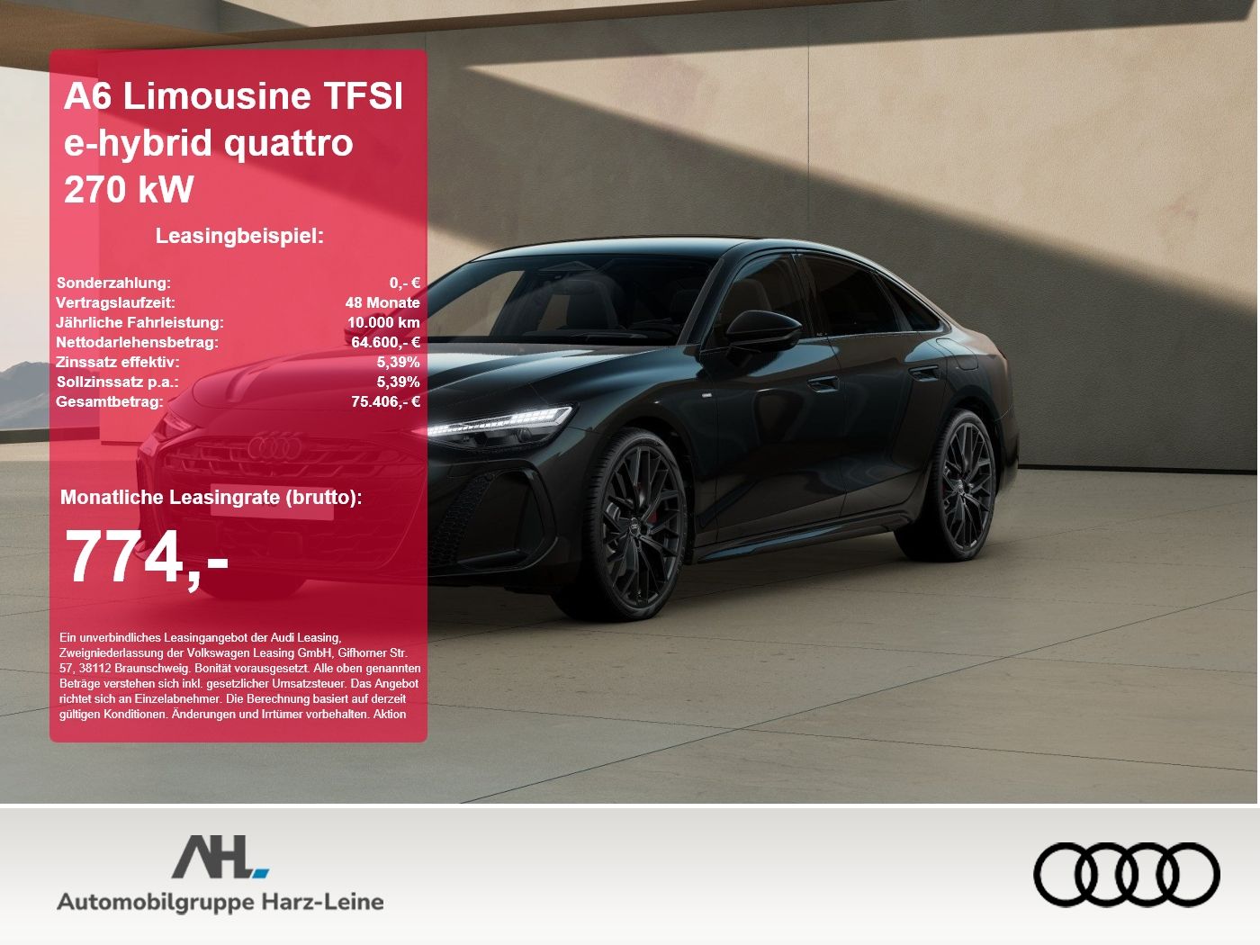Audi A6 Limousine TFSI e-hybrid quattro 270 kW 360