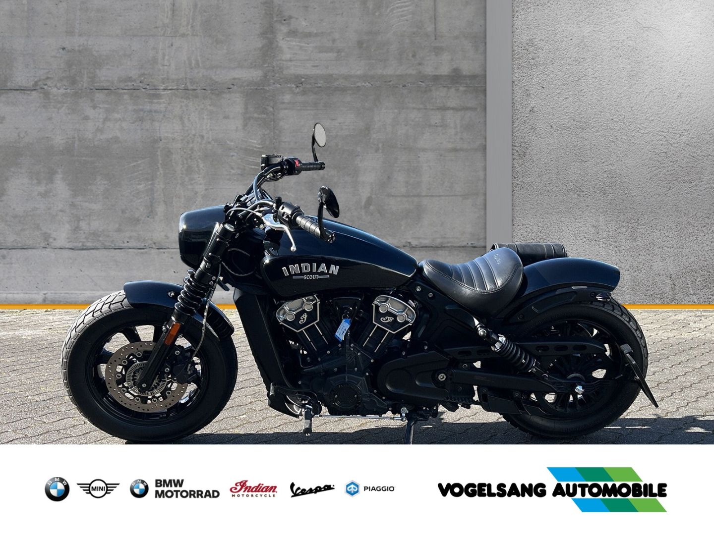 Fahrzeugabbildung Indian Scout Bobber, Blinkerumbau, Beach-Bar-Lenker, Mi