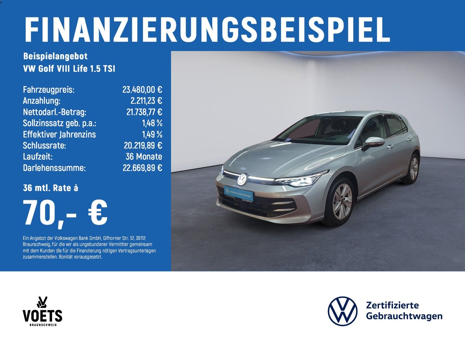 Volkswagen Golf VIII Life 1.5 TSI HuD RearView LED SHZ ACC foto 1