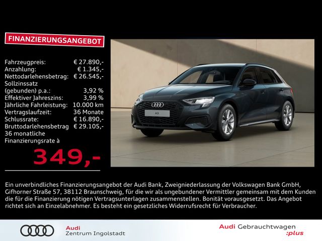 Audi A3 Sportback 30 TDI NAVI ACC 2x PDC virt-cockp.+