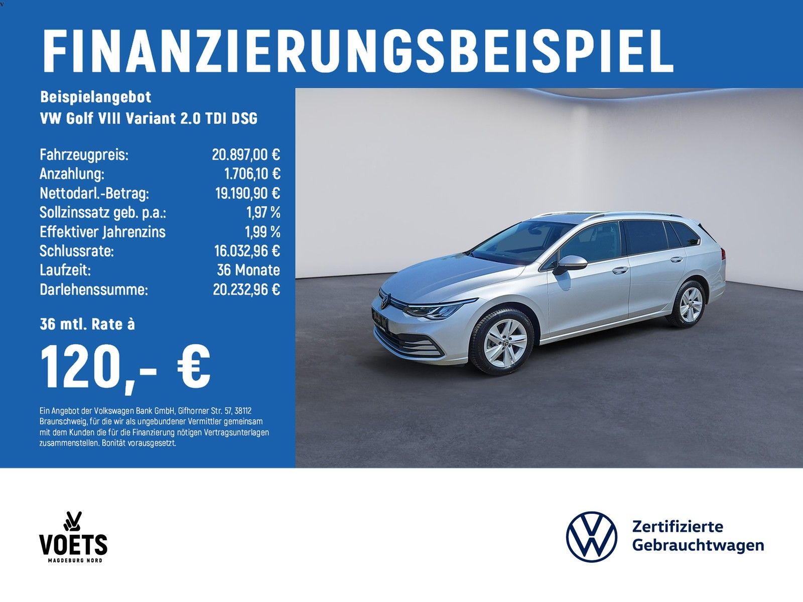 Volkswagen Golf VIII Variant  2.0  TDI  DSG Life LED+NAVI+A