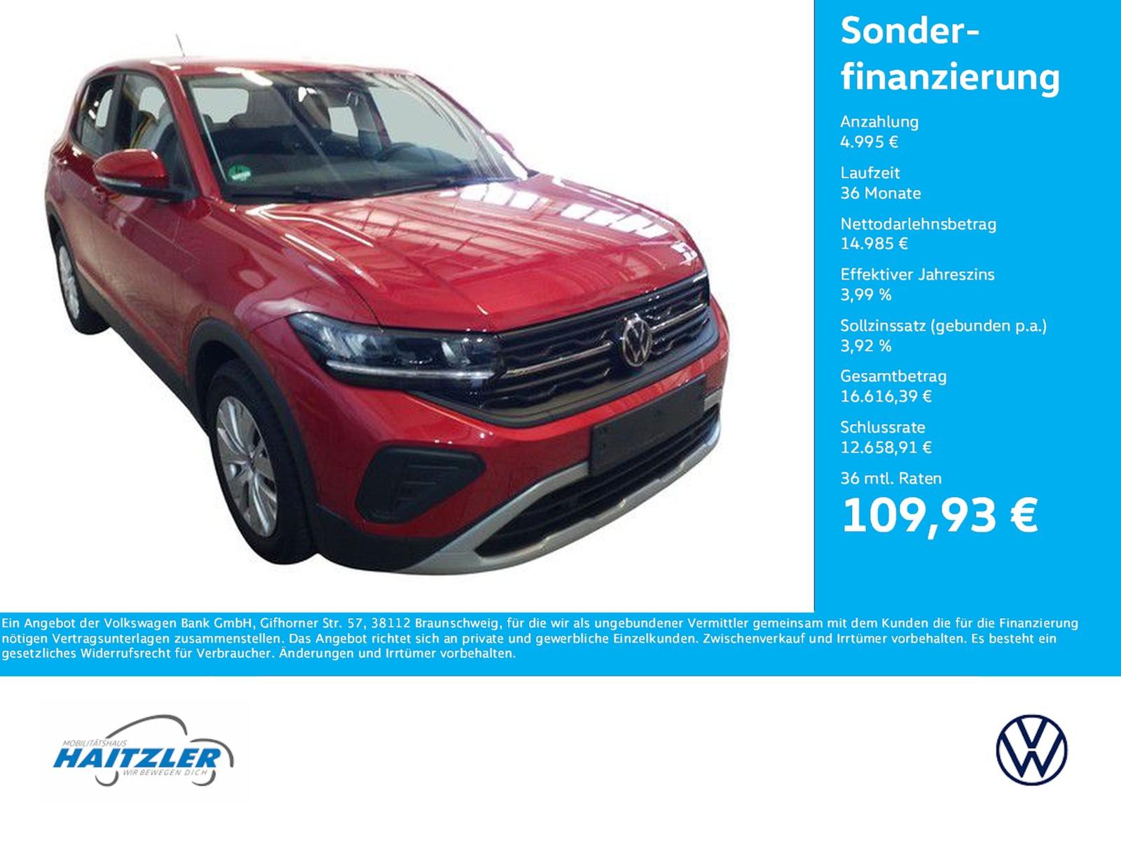 Volkswagen T-Cross 1.0 TSI 5-Gang +LED +FrontAss. +LaneAss.