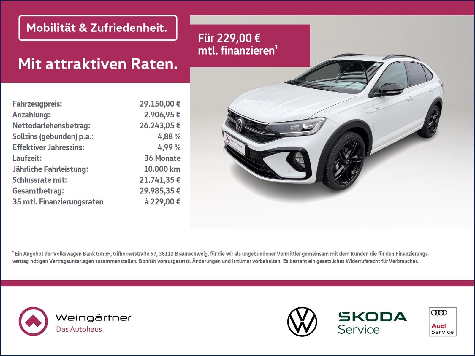 Volkswagen Taigo 1.0 TSI R-Line, Black Style, IQ-Drive, Cli
