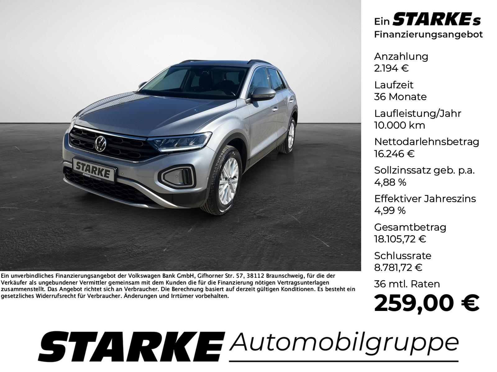 Volkswagen T-Roc 1.0 TSI Life  LED PDC LM Tempo Klima