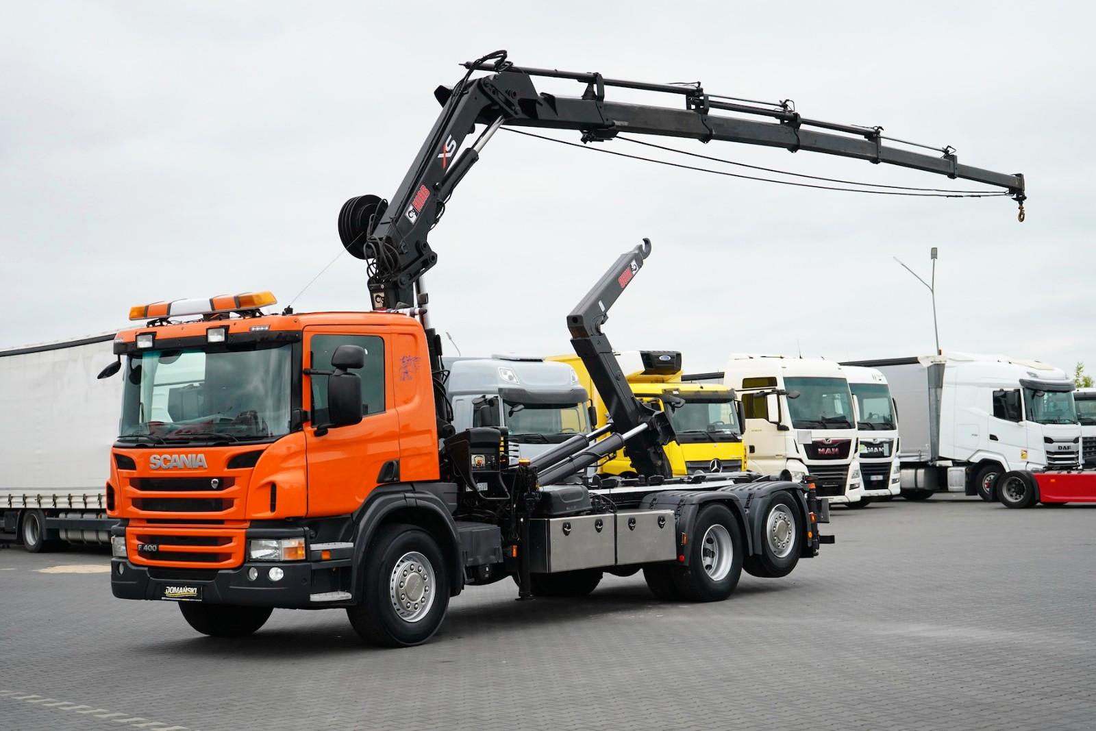 Scania P 400 / E 5 / 6 X 2 / HDS + HAKOWIEC / HIAB 166