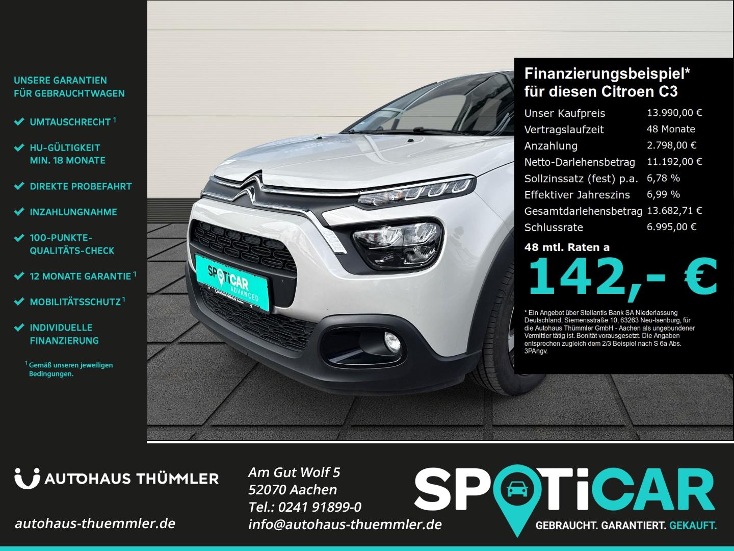 Citroën C3 Max PureTech110 Klimaautom DAB Spurhalteass. 