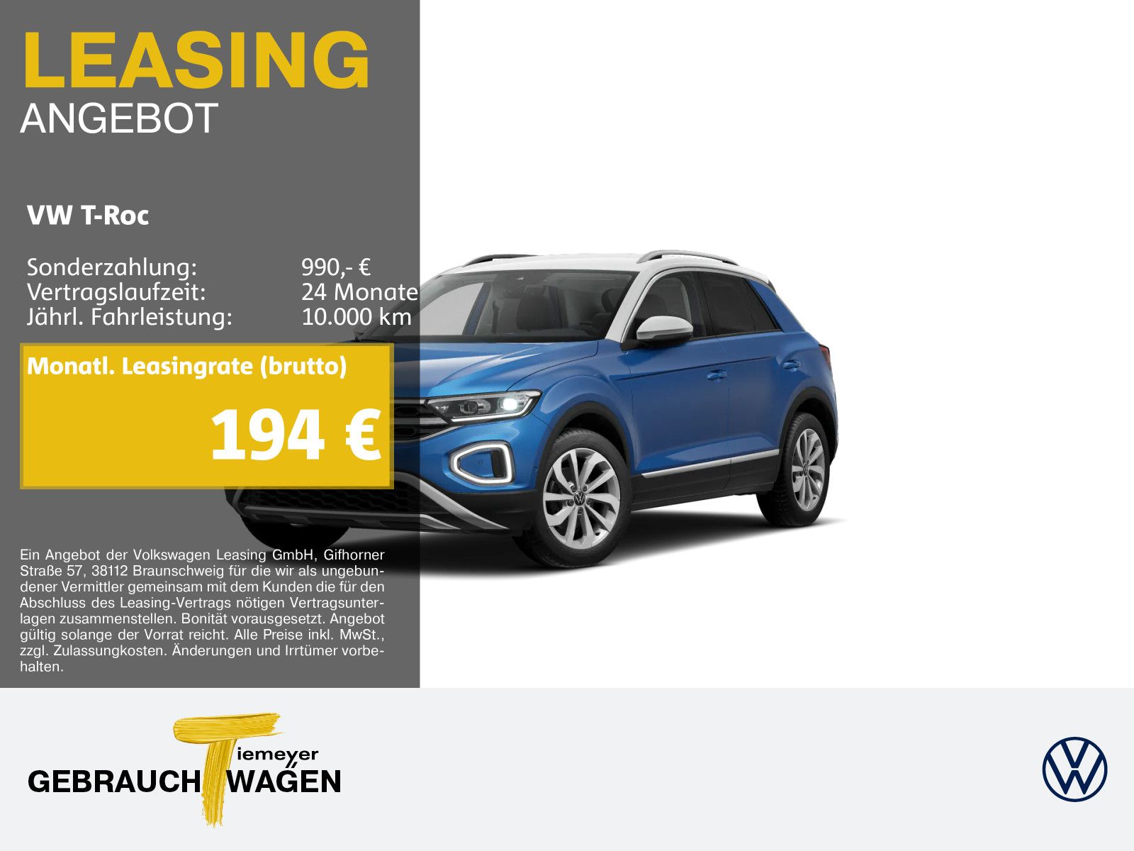 Volkswagen T-Roc 2.0 TDI STYLE NAVI AHK ASSIST