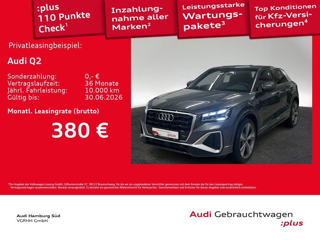 Audi Q2 35 TDI S tronic 2xS LINE/MATRIX/SONOS/AHK/NAV
