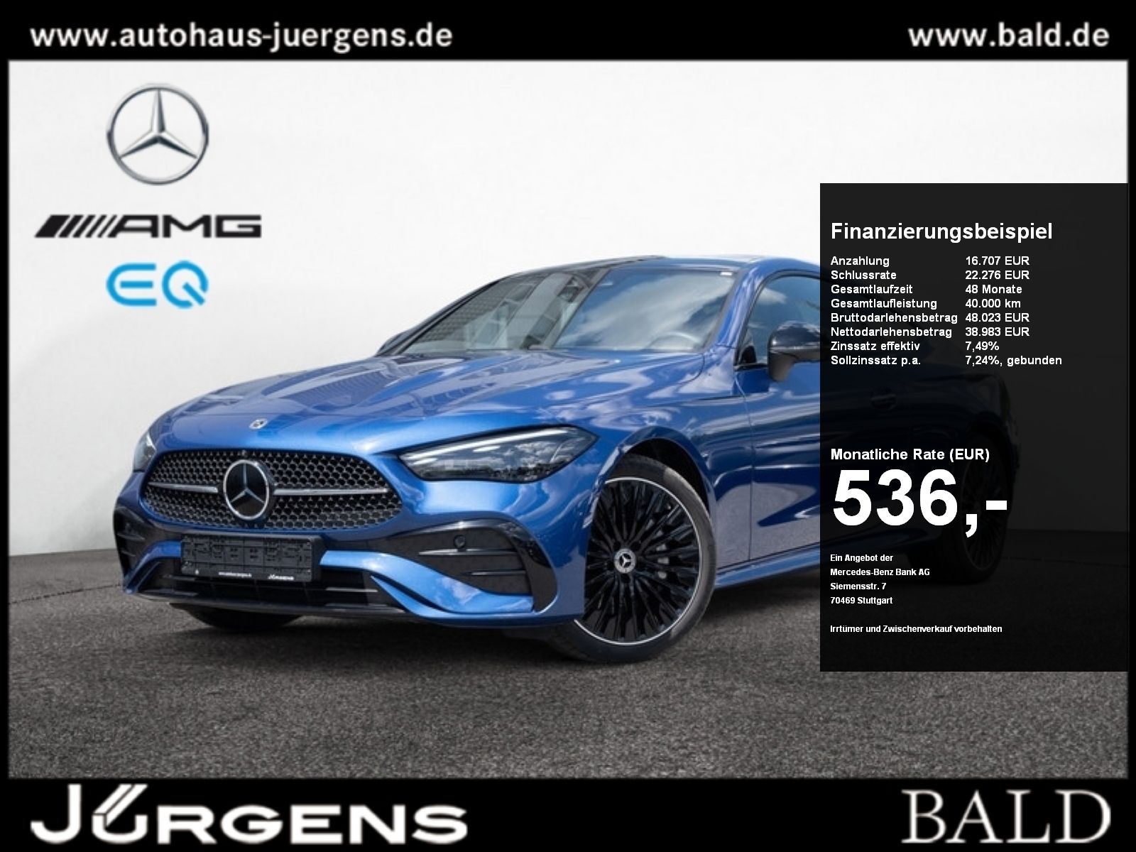 MERCEDES-BENZ CLE 220 d Coupé AMG-Sport/Pano/Burm/HUD/Night/19